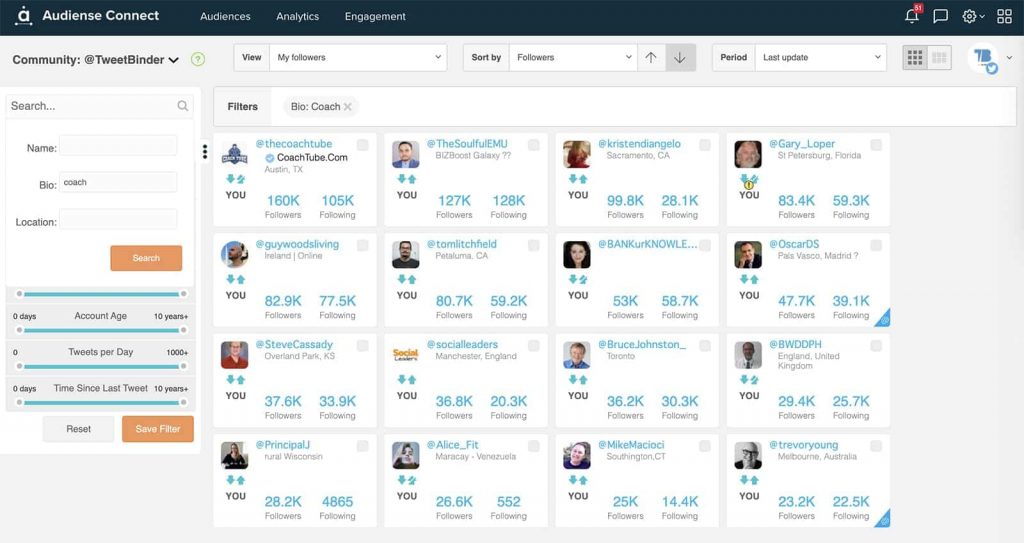 influencers Audiense Connect
