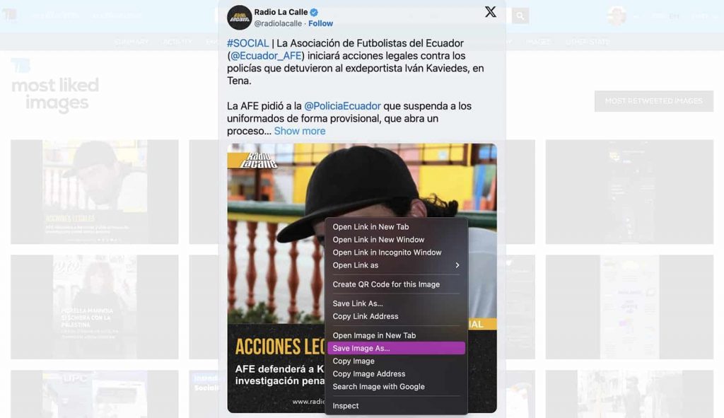 descargar imágenes de Twitter